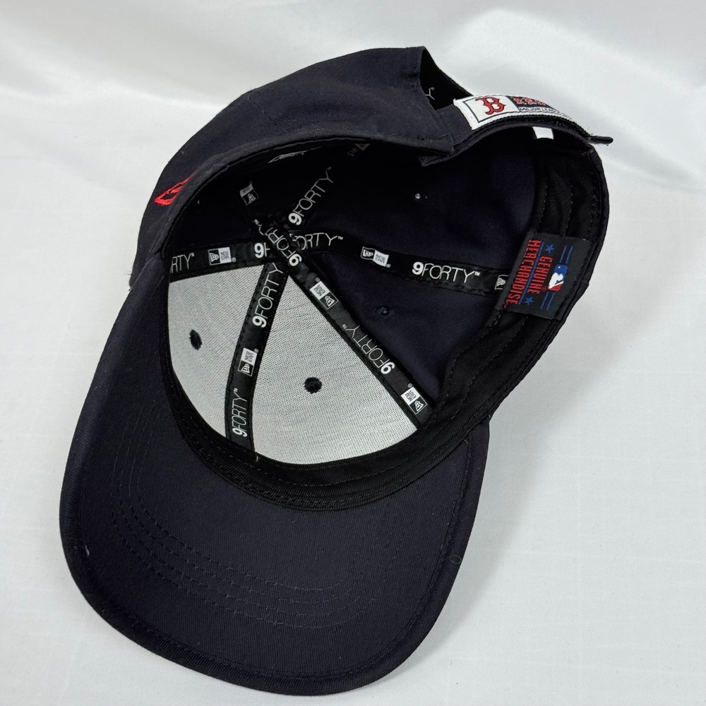 New Era Boston Red Sox MLB Baseball Cap Hat Black Red 9FORTY Flex Fit - Picture 5 of 10
